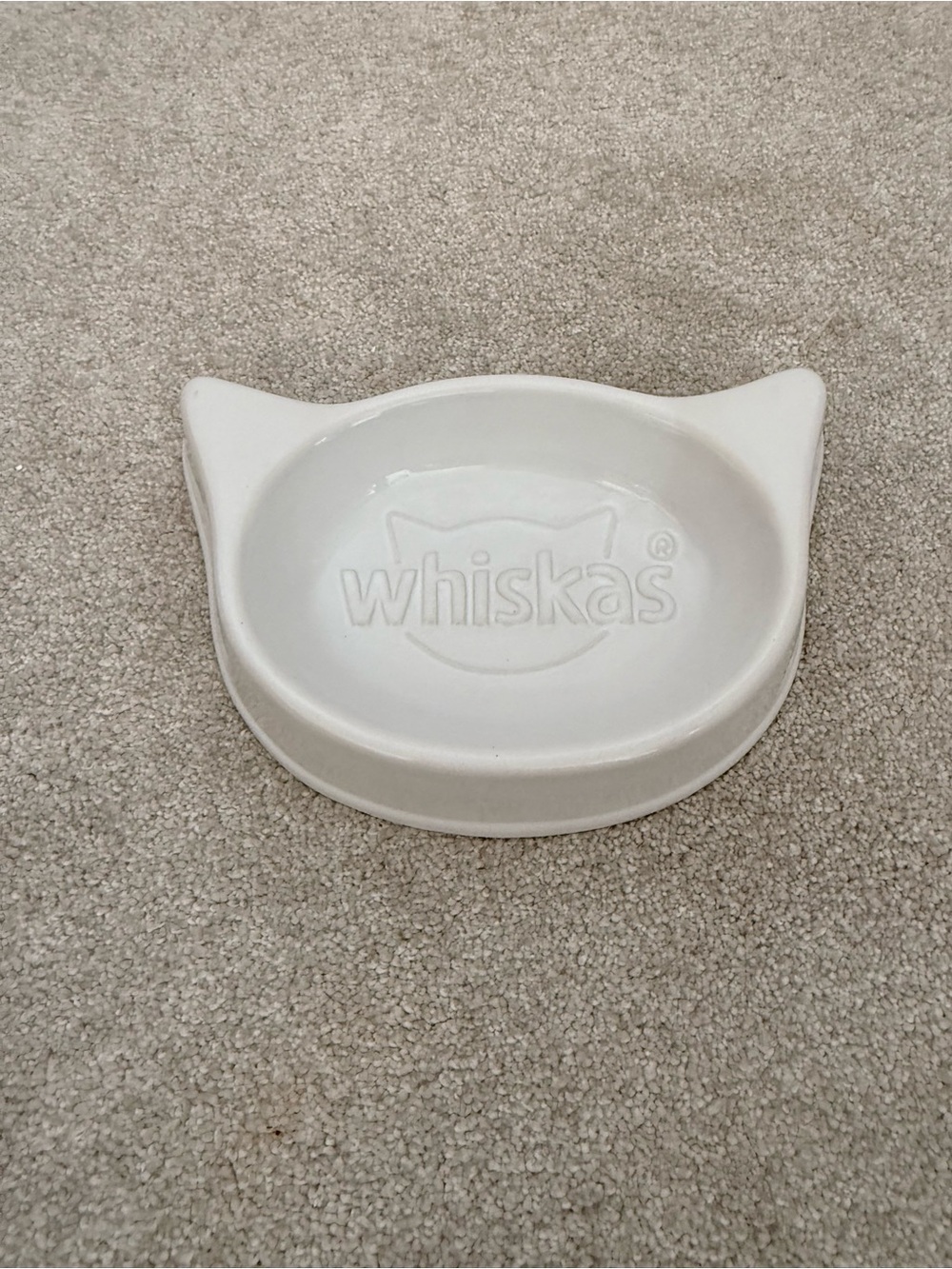 Whiskas White Ceramic Cat Bowl